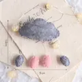 Mini Wollfilz Wolke Hänger mit LED Lichterkette für Weihnachten DIY Innendekoration - Wolke-Grau