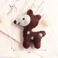 Handmade brown felt deer ornament with white spots for Christmas tree decoration - Spotted Deer / 1 Piece/Pack / Coffee