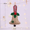 Kreative Filz-Weihnachtsglocke zum Aufhängen mit Stechpalmenblättern, Maße 20x12cm - Stil mit Glocken / 20x12cm / Glocke-Kaffee