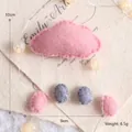 Handgemachter rosa und grauer Filzwolken-Anhänger für kreative Weihnachtsbaumdekoration - Wolken-Anhänger / 1 Stück/Packung / Rosa