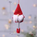 Adorno colgante de gnomo navideño con gorro rojo puntiagudo y barba blanca suave - Gnomo Sin Cara - Hombre / Rojo