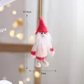 Addobbo natalizio fatto a mano a forma di gnomo con cappello rosso per l'albero - Babbo Natale Rosa