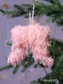 Exquisite pink feather angel wing Christmas tree ornament hanging decoration 18x14cm - Pink Feather Wing