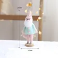 Gnomo di Natale in feltro ago con cappello rosa e cappotto blu, altezza 20cm, decoro - Cappello Rosa