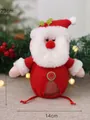 Bolsa de regalo de Papá Noel de felpa con medidas de 23 cm de alto y 14 cm de ancho - Bolsa de Manzana Papá Noel