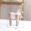 Handgefertigte Rentierpuppe aus Filz Weihnachtsdeko mit rosa Schal Maße 12cm x 19cm - S / Rosa Kaffee