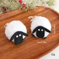 Luxe handgemaakte witte wollen vilt schaap ornament voor Pasen feest decoratie - 2 Stuks/Set