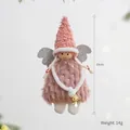 Handmade pink plush Christmas angel ornament hanging decoration for tree, 15cm - Bell Angel / Pink