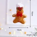 Colgante de peluche de hombre de jengibre Navidad 16cm altura peso 21g detalles - Hombre de Jengibre de Peluche (Hombre)