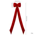 Grande fiocco natalizio in velluto rosso da 150 cm per decorazione festiva da appendere - 150cm Size / Rosso