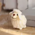 Schattig handgemaakt wit vilten schaapje voor kerstdecoratie, maat 7,5 cm bij 5 cm - Mini Lam / 5*7.5cm / Wit