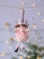 Adorable muñeca de hada de Navidad en felpa rosa con medidas de 29x12cm - Ángel de piernas largas / Gris