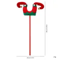Rode en groene elf pluche decoratie staaf voor kerstboom DIY ornament, 38cm hoog - Rode en Groene Elfenbenen
