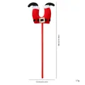 Kerstdecoratie kerstmanspoten op stok voor DIY kerstboom versiering, 38 cm hoogte - Gordel Kerstman Benen