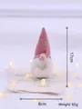 Niedliche rosa Plüsch-Weihnachtswichtel-Puppe für festliche Dekorationen Zuhause - Rosa Wichtel