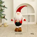 Feestelijke kerstkabouter met pailletten van 45 cm hoog voor bureau-decoratie in huis - Staande Positie / M / Staand-Kerstman