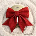 Grote rode glitter kerststrik decoratie voor boom- en huisdecoratie - Rood Middel / 1 Stuk