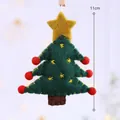 Handmade green felt Christmas tree hanging ornament with a yellow star and red balls - Green Christmas Tree