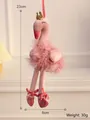 Rosa Flamingo Plüsch-Anhänger mit Krone für weihnachtliche Dekoration - Rosa Flamingo
