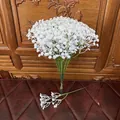 Gros plan détaillé de bouquet de gypsophile artificiel blanc pour le mariage - Blanc (1 Bouquet)