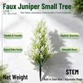 53 cm künstlicher Zypressenbaum mit Erdstecker für Weihnachtslandschaftsdeko - Zypressen Weihnachtsbaum (Mit Erdstecker) / Höhe 53cm / Weiß-Grün