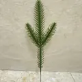 Künstlicher grüner 3-Zweig Kiefernnadelzweig für Weihnachts Kranz und Baum Dekoration - Dreizack Stil / 26cm / Grasgrün