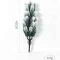 Lifelike artificial snow-covered pine branch 45cm for festive Christmas home decoration - Christmas Tree Style / 45cm Christmas Tree Cyan White