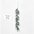 77cm artificial pine needle garland with pinecones for Christmas home wall hanging decor - 15-Head Single Stem Pine Needle with Pine Cone (Frosted)