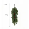 Decorazione da parete in pino Norfolk artificiale da 67 cm con bacche rosse - Verde Norfolk Con Pigna E Bacca Rossa
