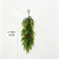 Décoration murale en pin de Norfolk artificiel avec baies rouges et pommes de pin pour Noël - Vert Double Norfolk Avec Pomme de Pin Et Baie Rouge