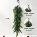 Künstliches 63 cm langes Weihnachts-Zierhänger aus Zeder und Kiefer für die Wand - 63cm / Grasgrüne Kiefer