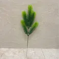 Single green artificial pine needle branch for Christmas home decoration DIY crafts - Single 5-Prong Branch Double Green