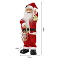 45cm electric Santa Claus standing figure with lantern and bell for festive Christmas decor - Electric Santa Claus