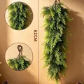 Branche de pin de Norfolk artificielle de 62 cm pour décoration de cheminée de Noël - 62cm / Cyprès double vert