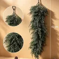 Guirlande de pin de Norfolk artificielle de 62 cm pour décoration de cheminée de Noël - 62cm / Cyprès vert