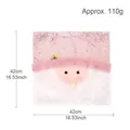 Pink sequin Christmas Santa pillowcase with white plush trim, 16.5 inch - Sequin Santa / 42x42cm / Pink