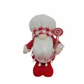 Handmade Christmas chef gnome plush standing ornament figure with a red candy cane accessory - Style A (Male Chef) / 15*25cm