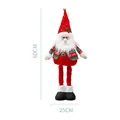 Grande poupée de Père Noël télescopique de Noël avec diagramme de hauteur de 60cm - Style Père Noël Télescopique