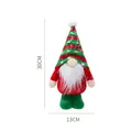 Christmas gnome plush doll with sequins, standing 30cm tall, green and red - 30x13cm / Red Sequin