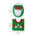 Christmas Gnome toilet seat cover and rug set with dimensions 38x40cm - Style B (Christmas Elf) / 2-Piece Set (38x40cm Cover + 53x53cm Mat)