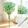 29cm blue artificial baby's breath gypsophila flower branch for home and wedding decor - Light Blue Gypsophila