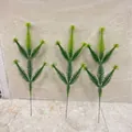 Set mit drei fünfzackigen künstlichen Kiefernnadelzweigen für Weihnachtsdekorationen - 5-Gabel Kiefernnadelzweig / Weihnachts-Doppelgrün (30cm)
