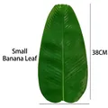 Small artificial green banana leaf for tropical party table decoration, 38cm x 18cm - Small Banana Leaf