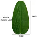 Green artificial banana leaf decorative placemat for party table, size 46x24cm leaf - Medium Banana Leaf