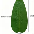 Large green artificial banana leaf for restaurant and party decoration fifty eight cm - Large Banana Leaf