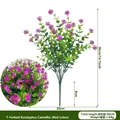 Cespuglio di camelia eucalipto artificiale a 7 forche in vivace colore loto rosso - Eucalipto Camelia / 7 rami / Loto Rosso