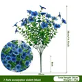 Bouquet di violette di eucalipto artificiale blu per matrimoni e decorazioni per la casa - Eucalipto Violetta / 7 rami / Blu