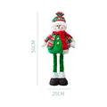 Poupée de bonhomme de neige de Noël télescopique avec écharpe rouge à paillettes, 50 cm - Style Bonhomme de Neige de Noël Télescopique