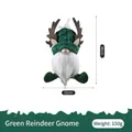 Gnome de Noël renne en peluche vert forêt pour la décoration de fête de vacances - 12*18cm / Vert
