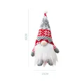 Handmade Christmas gnome plush doll with red and grey snowflake knitted hat, 30cm tall - Red Hat Style / 30cm / Red